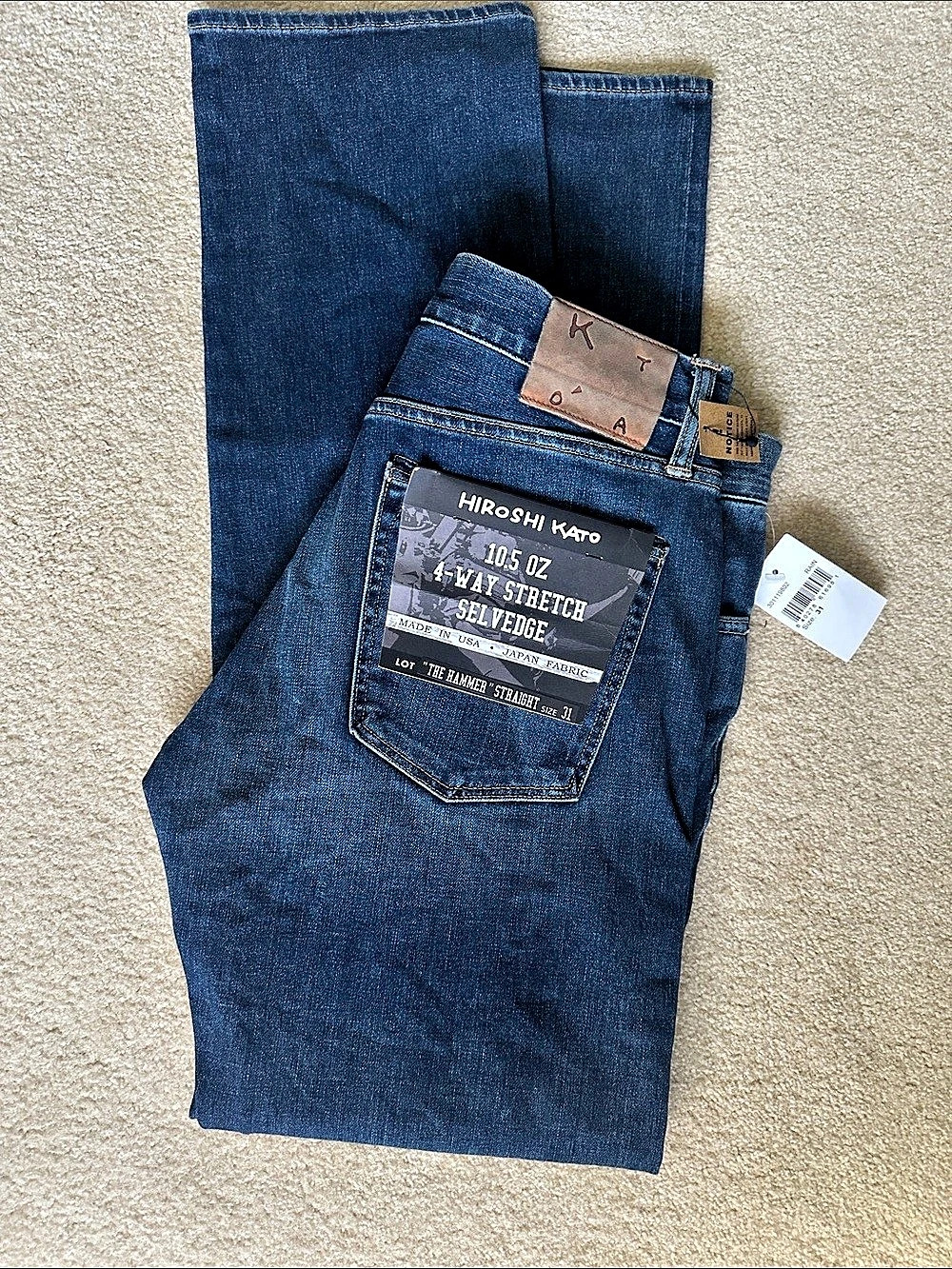 Hiroshi Kato The Hammer Straight 10.5oz 4-Way Stretch Selvedge Jeans Straight